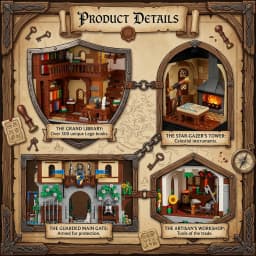 Barweer Medieval Towns Building Blocks Set 3867PCS European Style City Street View Village Architecture Modular Model Kit Construction Bricks Set Assembly Toys for Adults Gifts Home Decoration