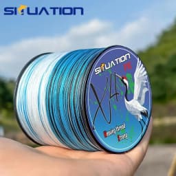 SIIUATIONA 500M-546yds 4X braided PE fishing line, featuring high-visibility color coding, exceptional tensile strength, and durability, ideal for lure fishing and both freshwater and saltwater fishing