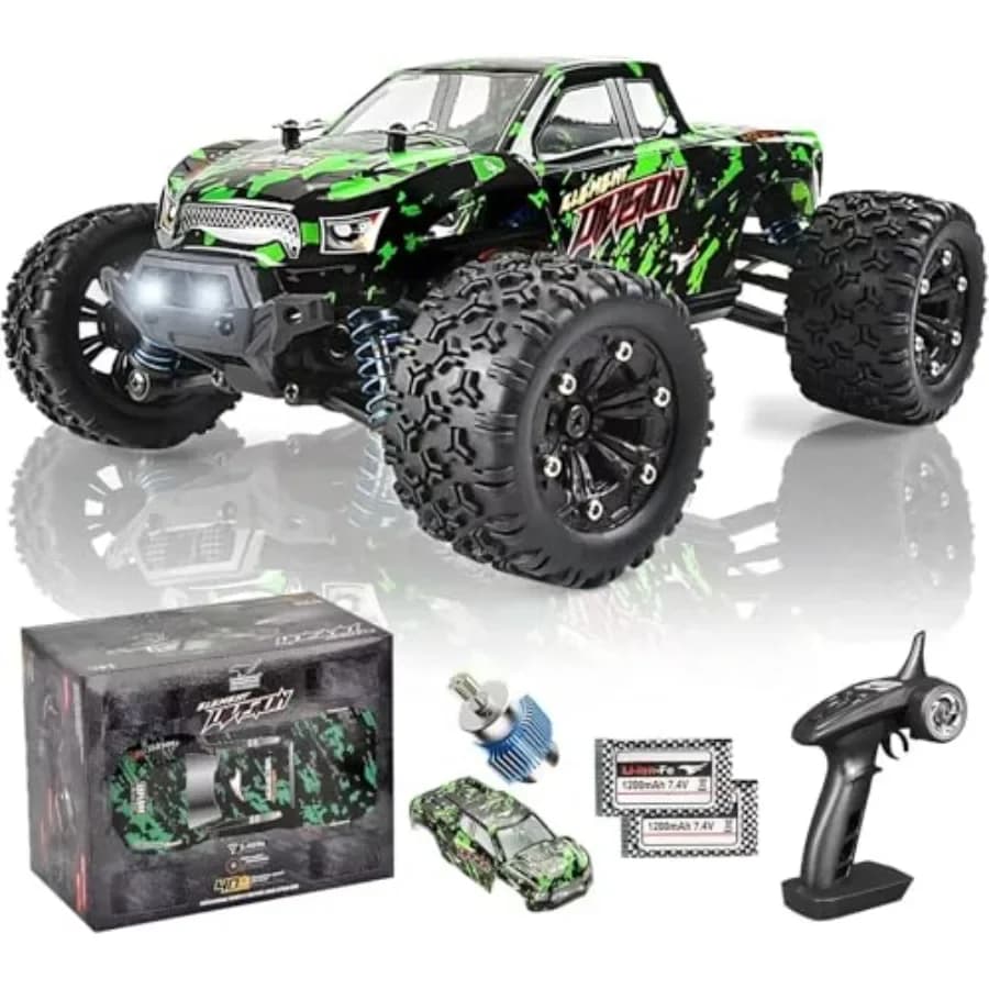 1:18 Scale All Terrain RC Car 40KPH High Speed 4WD Remote Control Vehicle with 2 Rechargeable Batteries 4X4 Off Road Monster Tr