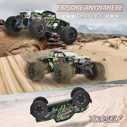 1:18 Scale All Terrain RC Car 40KPH High Speed 4WD Remote Control Vehicle with 2 Rechargeable Batteries 4X4 Off Road Monster Tr