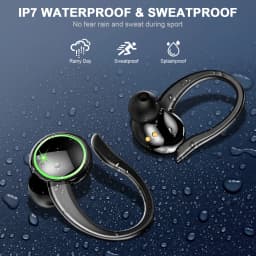 Wireless Earbuds Sports, Bluetooth Headphones 5.3, 4 ENC Noise Cancelling Mic, IP7 Waterproof Headset, 48H Playback.