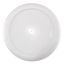 Plastic Round Laundry Hamper, White, with Carrying Handles