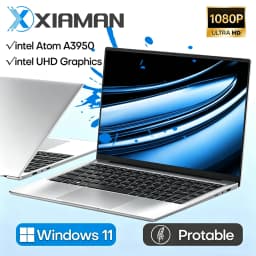 Xiaman 14.1 Inch HD Display Laptop Computer Windows 11 Pro Intel Atom A3950 Laptops Lightweight Notebook PC Office Study Computer