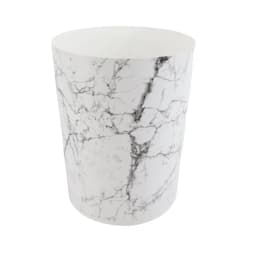 Bathroom Trash Can, 5 Gallon Small Plastic Garbage Bin with No Lid, Black Marble