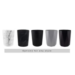 Bathroom Trash Can, 5 Gallon Small Plastic Garbage Bin with No Lid, Black Marble