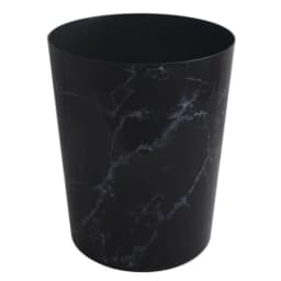 Bathroom Trash Can, 5 Gallon Small Plastic Garbage Bin with No Lid, Black Marble