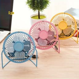 1pc USB Powered Desktop Fan, Mini Portable Personal Shaking Head Silent Cooling Fan Suitable for Home, Office, Bedroom, Dormitory, Travel (Black/Blue/Pink)