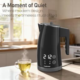 1.25L Electric Kettle Temperature Control, 1200W Fast Boil Electric Tea Kettle, Digital LED Display, 304 Stainless Steel Inner, Auto Shut Off, 2Hour Keep Warm, Hot Water Boiler For Coffee & Tea
