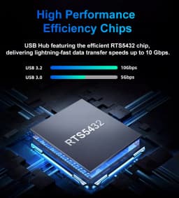 RSHTECH USB C Hub 10Gbps 4-Ports USB-C 3.2 Dongle Ultra Slim Data Hubs Portable Splitter for Laptop MacBook Pro Thunderbolt