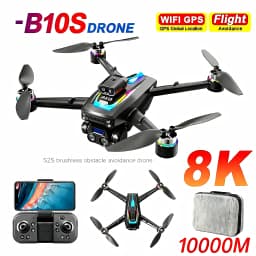 New B10S Drone 8K Professional HD Dual Camera Brushless Obstacle Avoidance Aerial Photography Foldable Quadcopter Toys Gifts