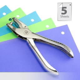 1- Hole Punch, 5 Sheet Capacity, Silver (90091)