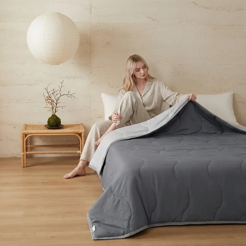 1PC Double-Sided Ultra-Soft Cooling Summer Quilt for Bed | Large Cooling Air-Conditioning Quilt for Hot Sleepers | Machine Washable Dual-Use Summer Cooling Quilt | Dormitory Office Nap Quilt Sofa Throw | Practical Summer Gift for Boyfriend