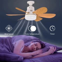 LED 40W Ceiling Fan Light With Remote Control for Dimming, Suitable for Living Room, Study, Household Use, 85-265V
