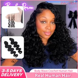 12A Knotless Pre Separated Body Wave Feather Crochet Human Hair Real Hair Extensions For Braiding Twist Feather Line For Women Extensions Wigs Miracle Knots Braiding Hair Extensions Materials Bouncy Water Waves Crochet Human Hair Body Wave Promotional