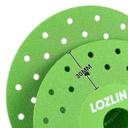 LOZLIN 3PCS 115mm Diamond Saw Blades For Cutting And Grinding Tile And Marble, Ceramic, 45 Degree Chamfered Cutting Disc Porous Design, Angle Grinder Tools