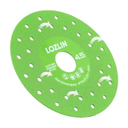 LOZLIN 3PCS 115mm Diamond Saw Blades For Cutting And Grinding Tile And Marble, Ceramic, 45 Degree Chamfered Cutting Disc Porous Design, Angle Grinder Tools
