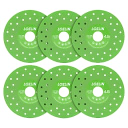 LOZLIN 3PCS 115mm Diamond Saw Blades For Cutting And Grinding Tile And Marble, Ceramic, 45 Degree Chamfered Cutting Disc Porous Design, Angle Grinder Tools