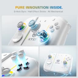 NYXI Hyperion 3 Hall Effect Controller No Drift, Full Mechanical Switches, 9-Axis Gyro, Magnetic Joypad for Nintendo Switch 2, Wireless Gamepad - White