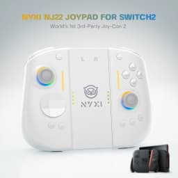 NYXI Hyperion 3 Hall Effect Controller No Drift, Full Mechanical Switches, 9-Axis Gyro, Magnetic Joypad for Nintendo Switch 2, Wireless Gamepad - White