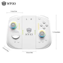 NYXI Hyperion 3 Hall Effect Controller No Drift, Full Mechanical Switches, 9-Axis Gyro, Magnetic Joypad for Nintendo Switch 2, Wireless Gamepad - White