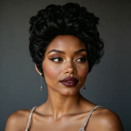 Natural Black Voluminous Fluffy Short Curly Pixie Cut Human Hair Wig, Lightweight Solid Black Bouncy Loose Curl Short Pixie Wig, Full Machine-Made for Daily Wear and Wedding/Birthday Special Occasions