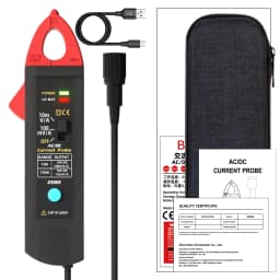 BSIDE UP1 AC/DC Current Clamp Adapter for Oscilloscope 10mA-100A Measurement/Analysis Electrical Automotive Amp Draw Tester