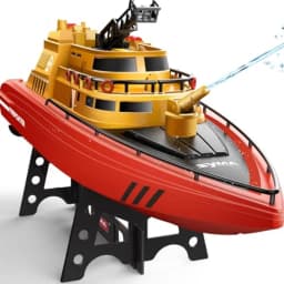 Remote Control Boat for 8-12, 15 km/h High Speed RC Boat with Water Spray, Up to 40 Min Run Time with 2 Batteries, Low Battery