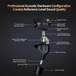 KZ ZS12 PRO X in Ear Monitor IEM Headphones 1DD 5BA Hybrid Wired Gaming Earbuds HiFi Earphones with 2PIN Cable Tunable Full Metal IEM