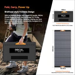 OSCAL PowerMax 1800 SE Solar Generator, 1024Wh LiFePO4 Portable Power Station | 1800W (3600W Surge) | 1 Hour Fast Charge | APP Control | Quiet UPS for Home Backup, Hurricane Emergency, Camping & RV
