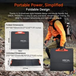 OSCAL PowerMax 1800 SE Solar Generator, 1024Wh LiFePO4 Portable Power Station | 1800W (3600W Surge) | 1 Hour Fast Charge | APP Control | Quiet UPS for Home Backup, Hurricane Emergency, Camping & RV