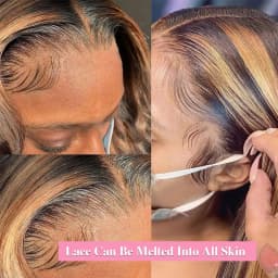 13x4 HD Highlight Wigs 13x6 Lace Front Human Hair Wigs For Women Honey Blonde Straight Hd Lace Frontal Wigs Human Hair 46 Inch