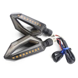 Universal Motorcycle Turn Signal Light Smoked Dual Color LED DRL Running Light Plug & Play 12V
