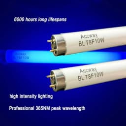 13'' BL T8 F10W Replacement Bulbs for Liba, Aspectek Black Blue Lighting Tube, 10Watt Linear F10T8/BL Fluorescent Lamps for 20W