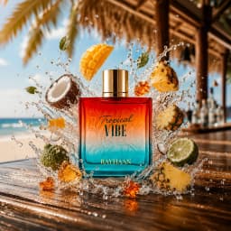 Rayhaan Tropical Vibe Eau de Parfum Spray for Unisex – Lively Tropical Fruity, Floral & Fresh Woody Scent, Long-Lasting Fragrance, Perfect Gift, 3.4 fl oz / 100 ml
