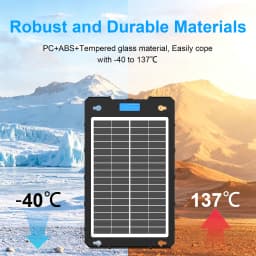 Portable 7.5W/12W Solar Battery Maintainer Trickle Charger, 12V Solar Charger for Car Motorcycle Boat RV Batteries Maintenance