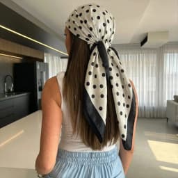 2026 Dot Print Square Scarf For Women Silk Shawl Neckerchief Female Hair Bands Head Wraps Headband Foulard Satin Hijab Bandana