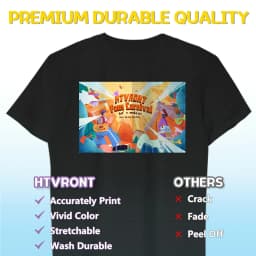 HTVRONT Heat Transfer Paper for Dark T Shirts -50 Pack 8.5x11" Iron on Transfer Paper for Inkjet Printer, Easy to Use Printable Heat Transfer Vinyl, Vibrant Color, Durable & Soft