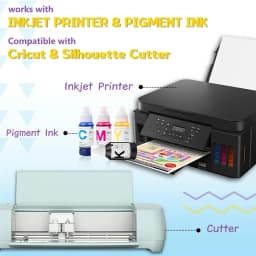 HTVRONT Heat Transfer Paper for Dark T Shirts -50 Pack 8.5x11" Iron on Transfer Paper for Inkjet Printer, Easy to Use Printable Heat Transfer Vinyl, Vibrant Color, Durable & Soft