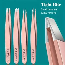 Eyebrow Tweezers Set - Professional Precision for Eyebrow Shaping, Beard Hair Removal, and False Eyelash Application | Unisex Stainless Steel Eyebrow Tool Kit, No Electricity Required