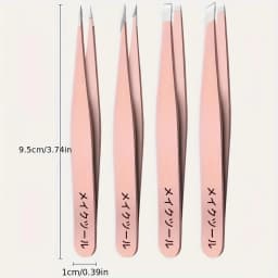 Eyebrow Tweezers Set - Professional Precision for Eyebrow Shaping, Beard Hair Removal, and False Eyelash Application | Unisex Stainless Steel Eyebrow Tool Kit, No Electricity Required