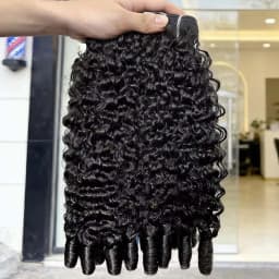 18A Burmese Curly Bundles Human Hair Water Wave 1 3 4 Bundle Raw Hair Extensions Natural Color Remy Weave Brazilian Wigs Original Human Hair