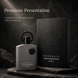 AFNAN Supremacy Collector’s Edition Eau de Parfum Spray 3.4 oz, Luxury Unisex Fragrance with Grey Stone-Effect Bottle and Gift Box, Bold Modern Scent for Daily Wear and Special Occasions