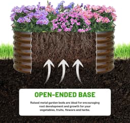 Galvanized Steel Raised Garden Bed Kit - 2 Pack 4x2x2 ft Metal Planter Box for Vegetables, Flowers, Herbs | Easy Assembly, Open Bottom Design for Optimal Drainage