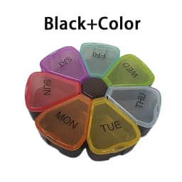 7-Day Portable Pill Case, 7 Compartments Design To Store Tablets, Capsules, Supplements, Flower Petal Shaped