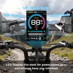 FLIWIN 3000W Dual Motors Electric Bike, 48V 35Ah Battery, 20" Fat Tire Ebike, 7-Speed with Dual Suspension, UL 2849, US Warehouse, 1 Year Warranty