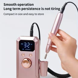 Rechargeable Electric Nail Drill Machine, Professional Nail Polisher with 11 Nail Drill Bits & 20 Sanding Bands, High Speed Manicure Tool for Salon & Home Use, Perfect Gift for Women