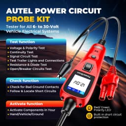 Autel Power Scan PS100 Car Circuit Tester, Universal 12V 24V Automotive Power Circuit Probe Kit with 40FT Cable, AC/DC/Continuity/Probe/Signal Test, Activate Component Electrical System Tool