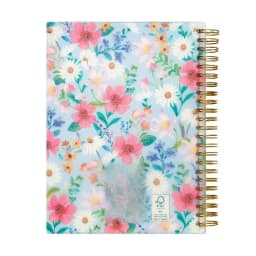 Weekly Planner, 6.25" x 8.25", Blue Religious, Poly Spiral Bound