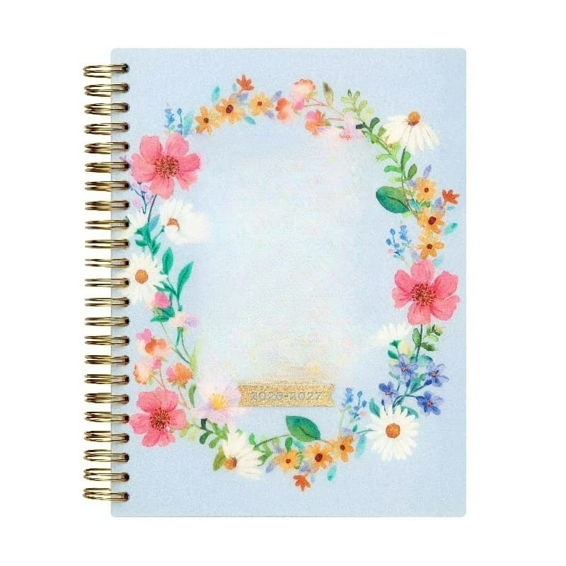 Weekly Planner, 6.25" x 8.25", Blue Religious, Poly Spiral Bound