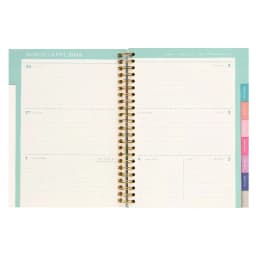 Weekly Planner, 6.25" x 8.25", Blue Religious, Poly Spiral Bound